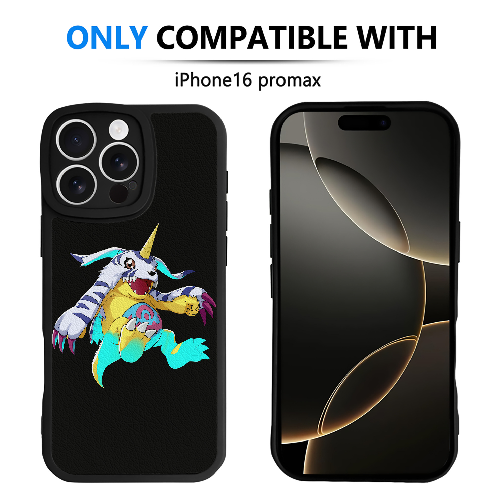 （画像用） Digimon デジタルモンスター/デジモン 【iPhone 16シリーズ対応】シリコンスマホケース（レザー調） 材質：シリコン